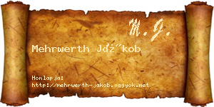 Mehrwerth Jákob névjegykártya